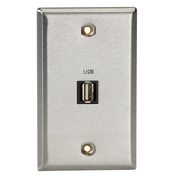 A/V Stainless Wallplate, Single-Gang